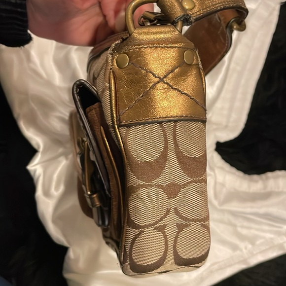 Coach signature c brown bronze khaki mini bag - Picture 5 of 15